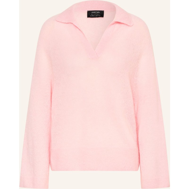 Marc Cain Strick-Poloshirt Mit Alpaka Und Mohair rosa