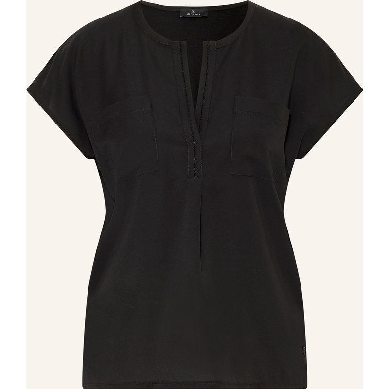 Monari Blusenshirt Mit Schmucksteinen schwarz