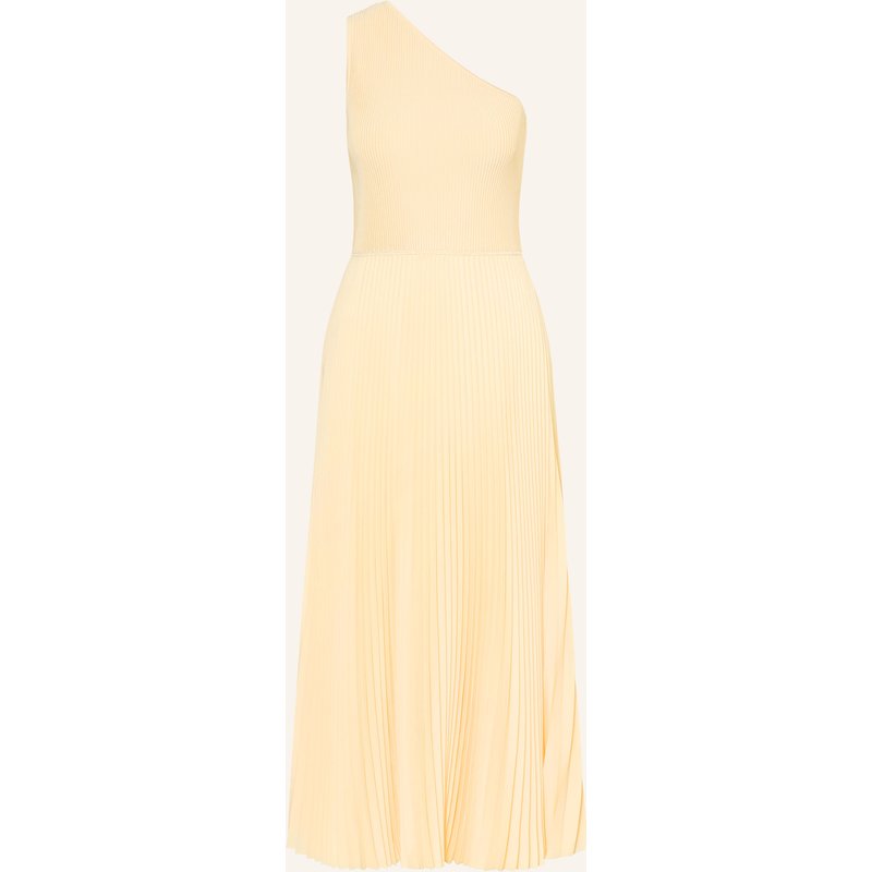 Boss One-Shoulder-Kleid Foki Im Materialmix beige
