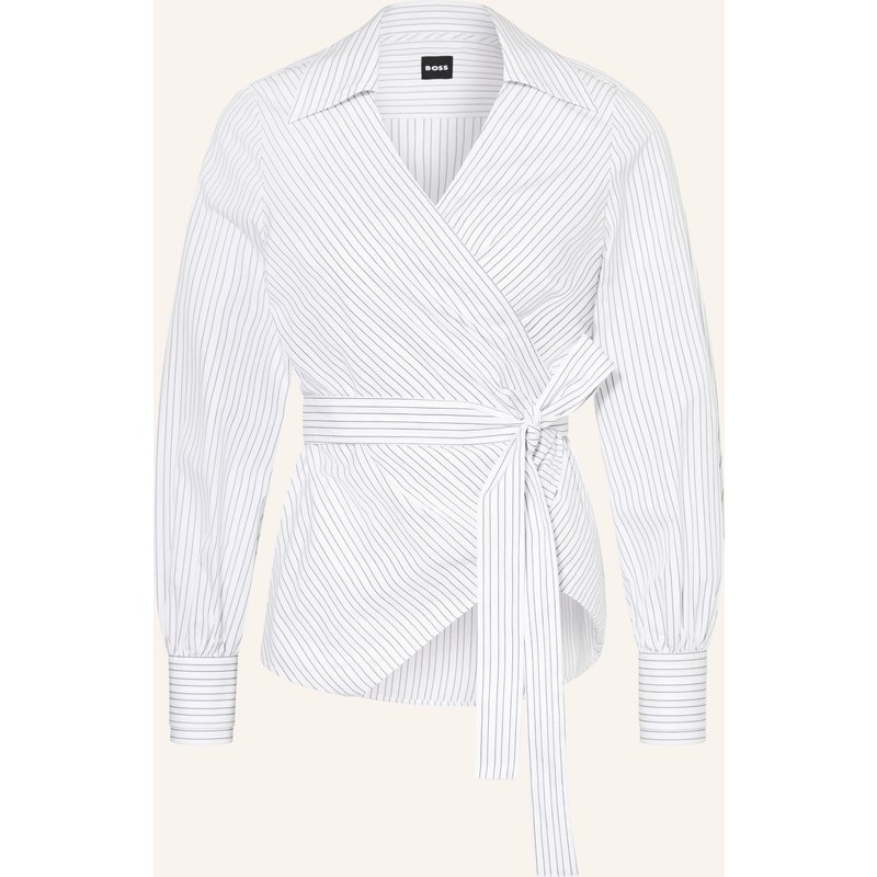 Boss Wickelbluse Bekania weiss