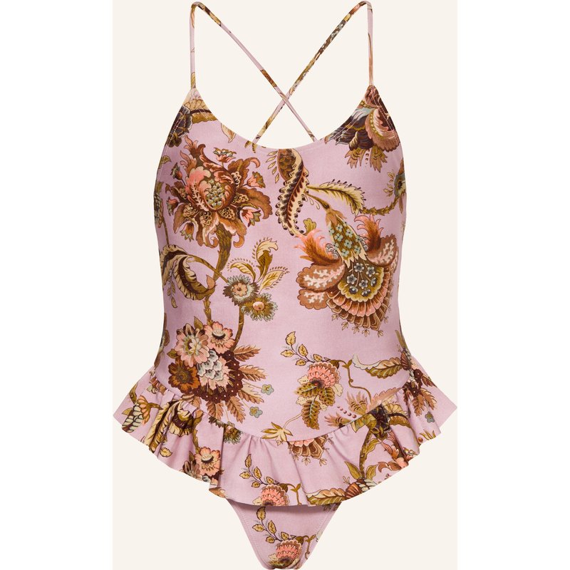 Zimmermann Badeanzug Mit Rüschen rosa