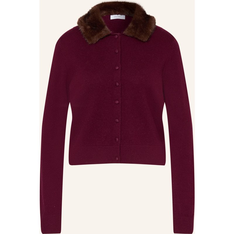 Darling Harbour Strickjacke Mit Abnehmbarem Kragen rot