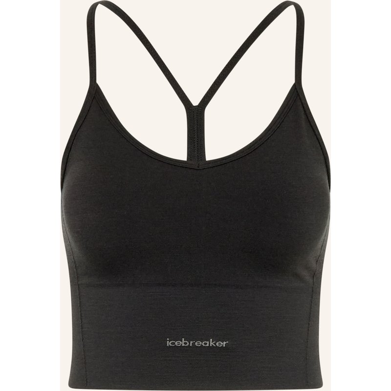 Icebreaker Sport-Bh 260 Zoneknit Seamless Mit Merinowolle schwarz