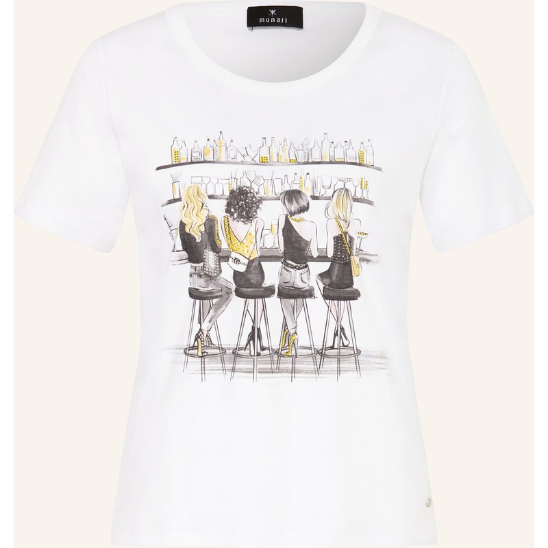 Monari T-Shirt Mit Schmucksteinen weiss