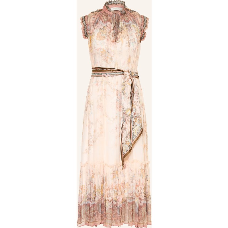 Zimmermann Cocktailkleid Alchemy Mit Rüschen rosa