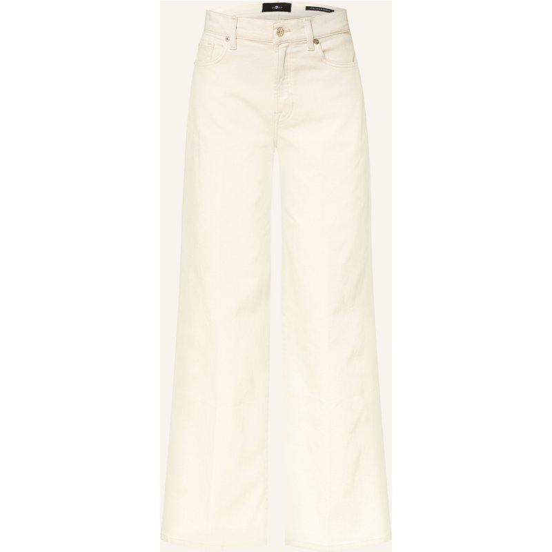 7 For All Mankind Wide Leg Jeans Lotta Tailorless weiss