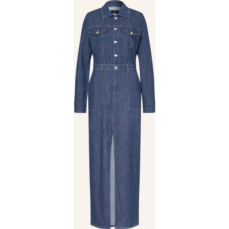 7 For All Mankind Jeanskleid Utility Maxi Dress blau