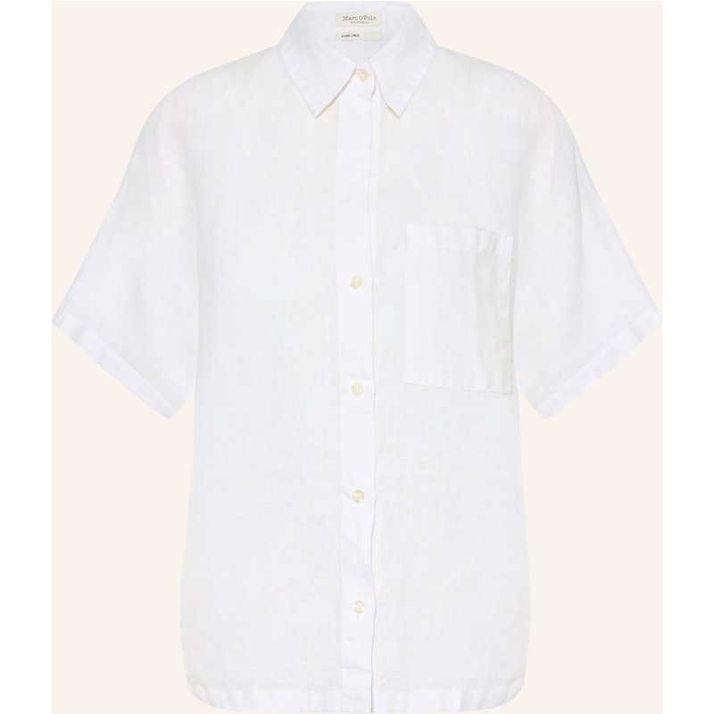 Marc O'polo Hemdbluse Aus Leinen weiss