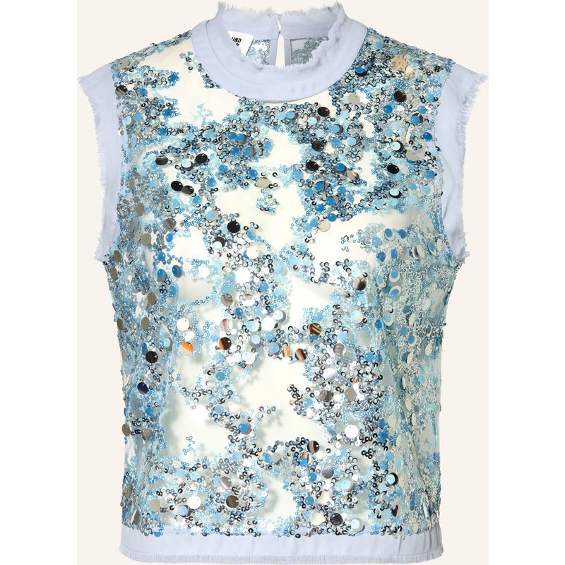 Baum Und Pferdgarten Mesh-Top Manira Mit Pailletten blau