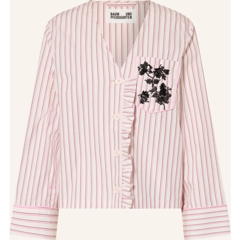 Baum Und Pferdgarten Bluse Briel Mit Pailletten Und Rüschen pink