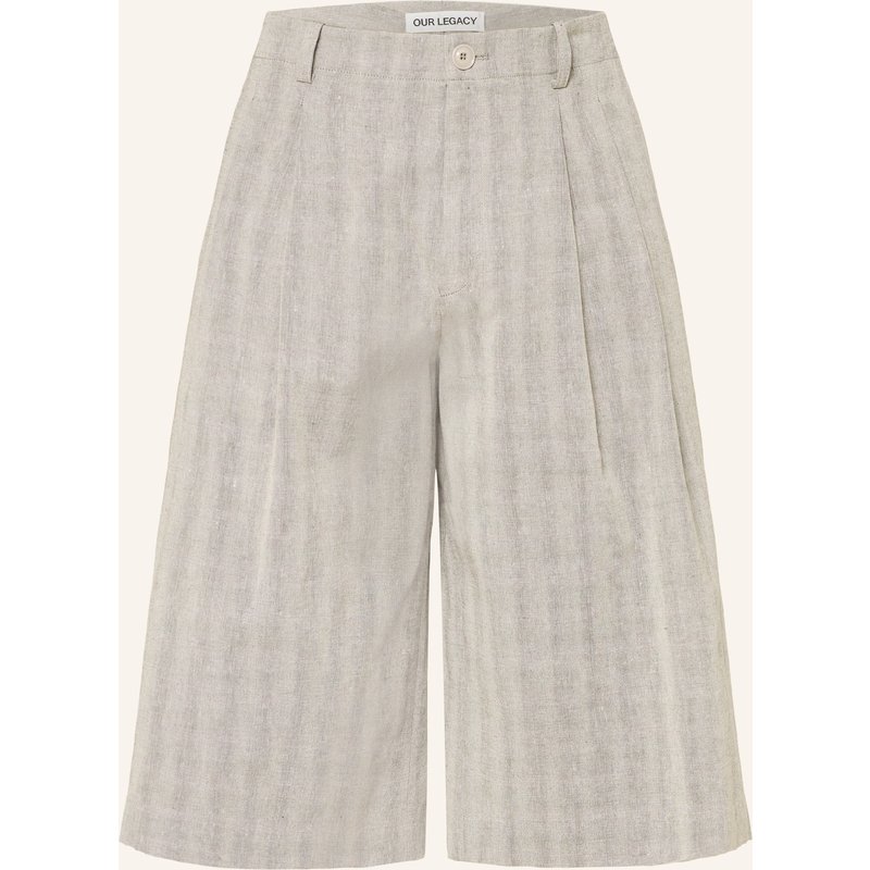 Our Legacy Shorts Split Mit Leinen beige