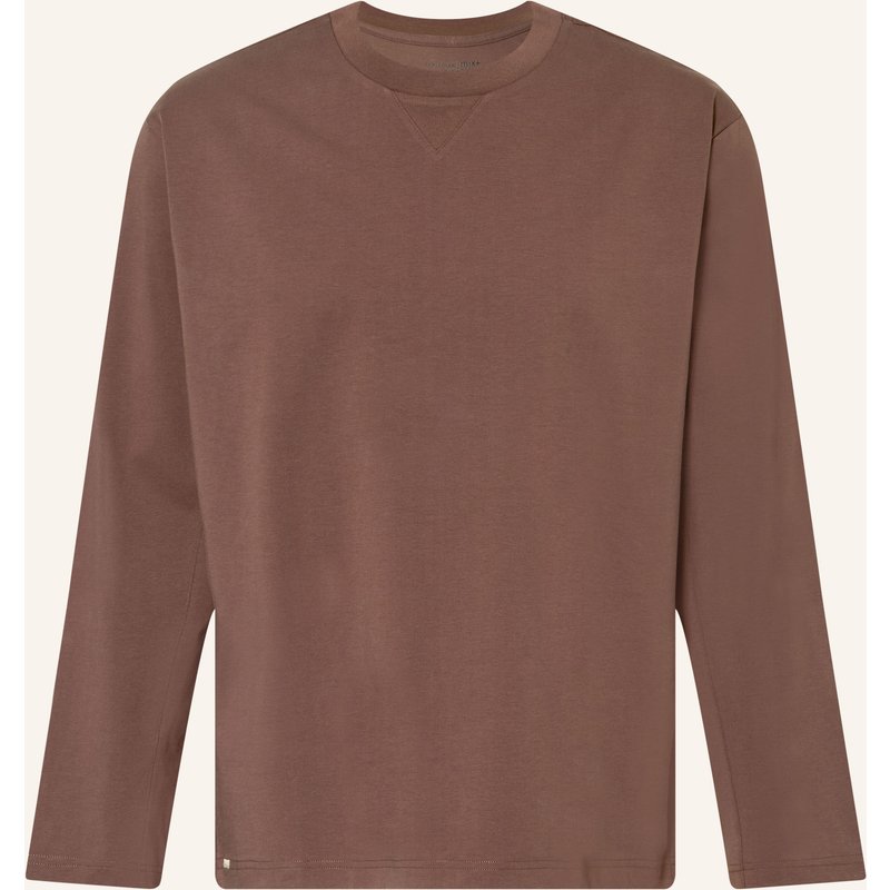 Schiesser Lounge-Shirt Mix+Relax braun