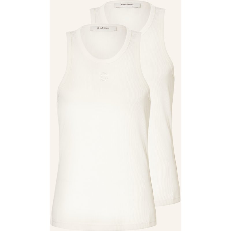 About:Blank 2er-Pack Tanktops weiss
