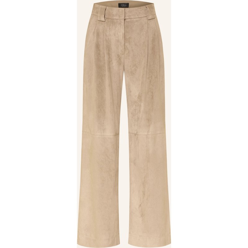 S.Oliver Black Label Hose In Lederoptik beige