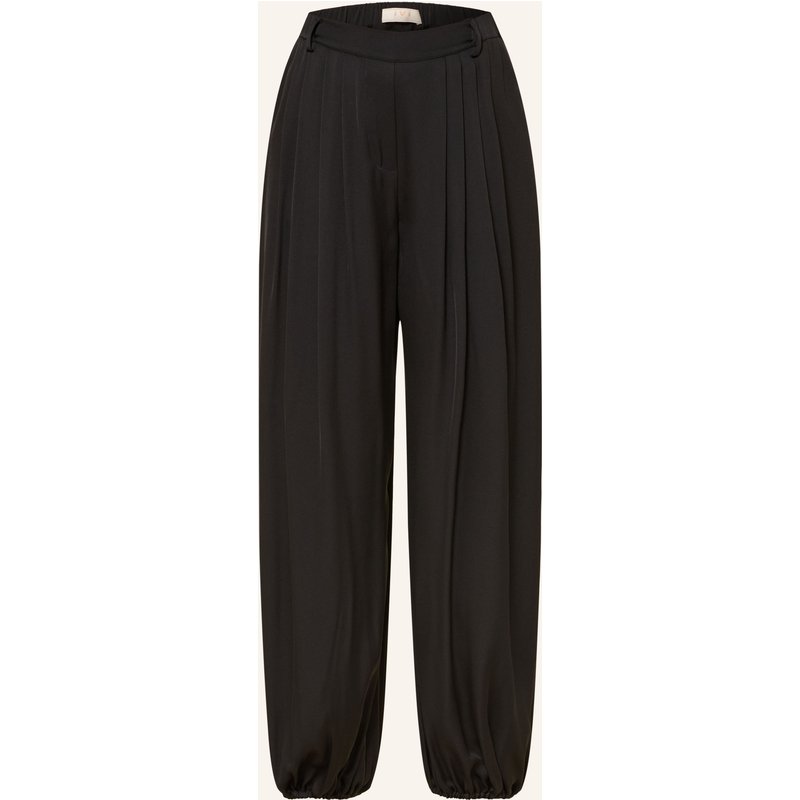 Ivi Collection Satinhose Mit Seide schwarz