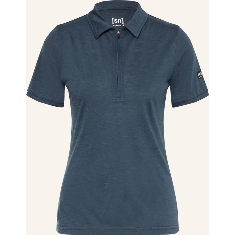 Super.Natural Funktions-Poloshirt Mit Merinowolle blau