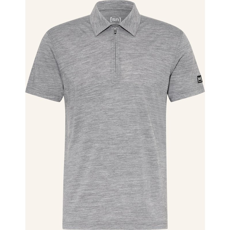 Super.Natural Funktions-Poloshirt Mit Merinowolle grau