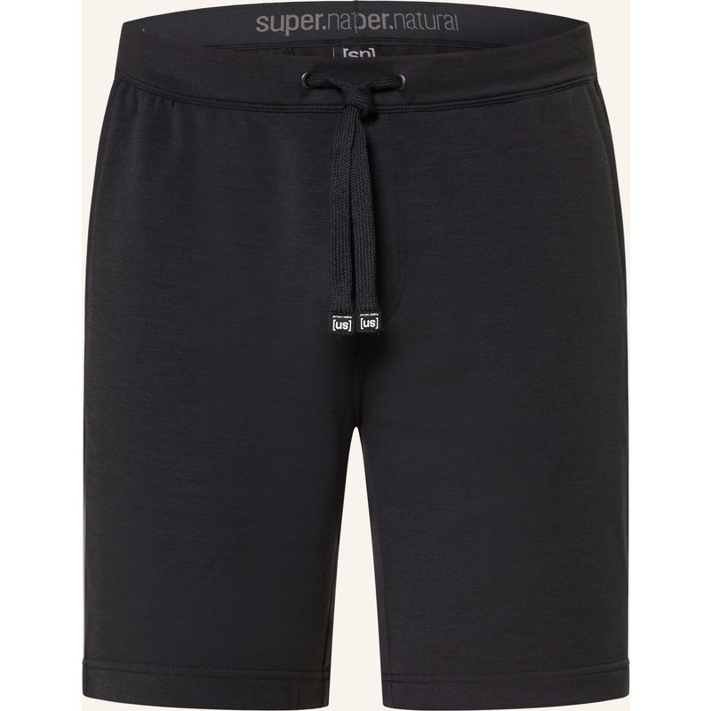 Super.Natural Sweatshorts Solution Mit Merinowolle schwarz