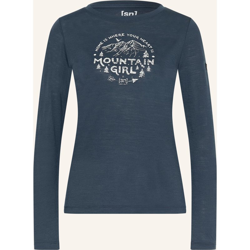 Super.Natural Funktionsshirt Mountain Girl Mit Merinowolle blau