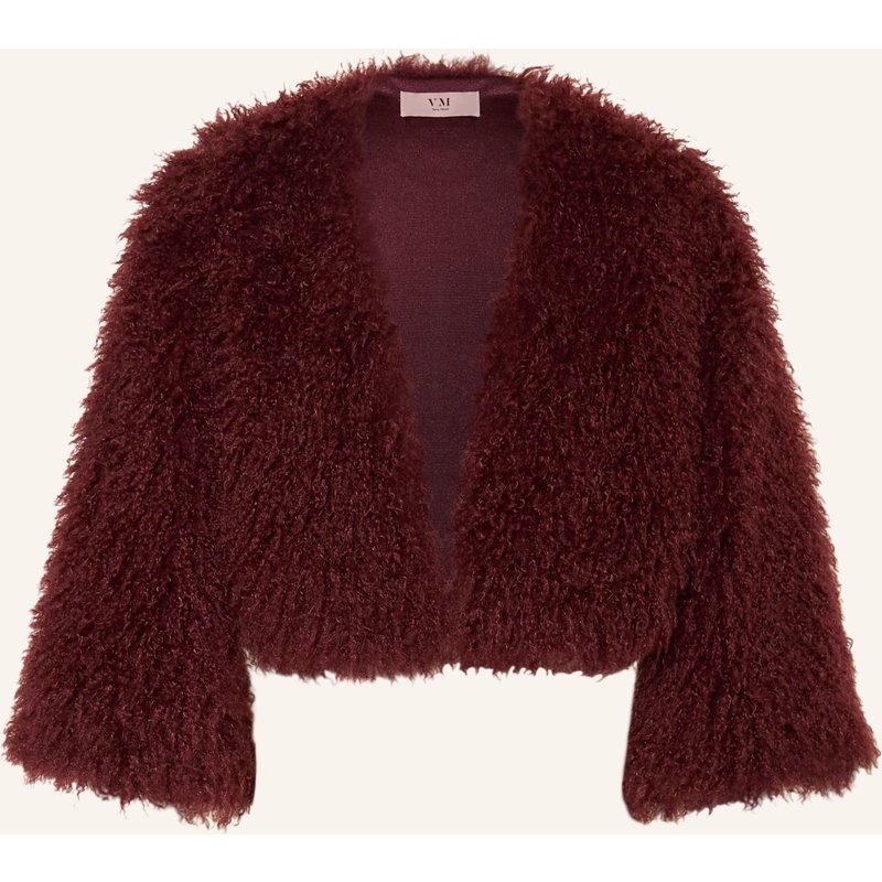 Vm Vera Mont Kunstfell-Bolero Mit 3/4-Arm rot