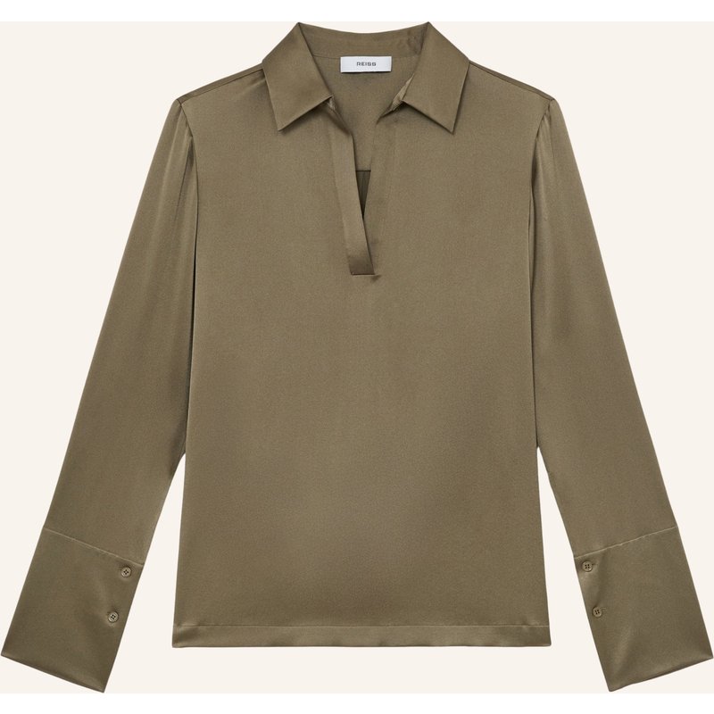 Reiss Blusenshirt Marina Aus Seide gruen