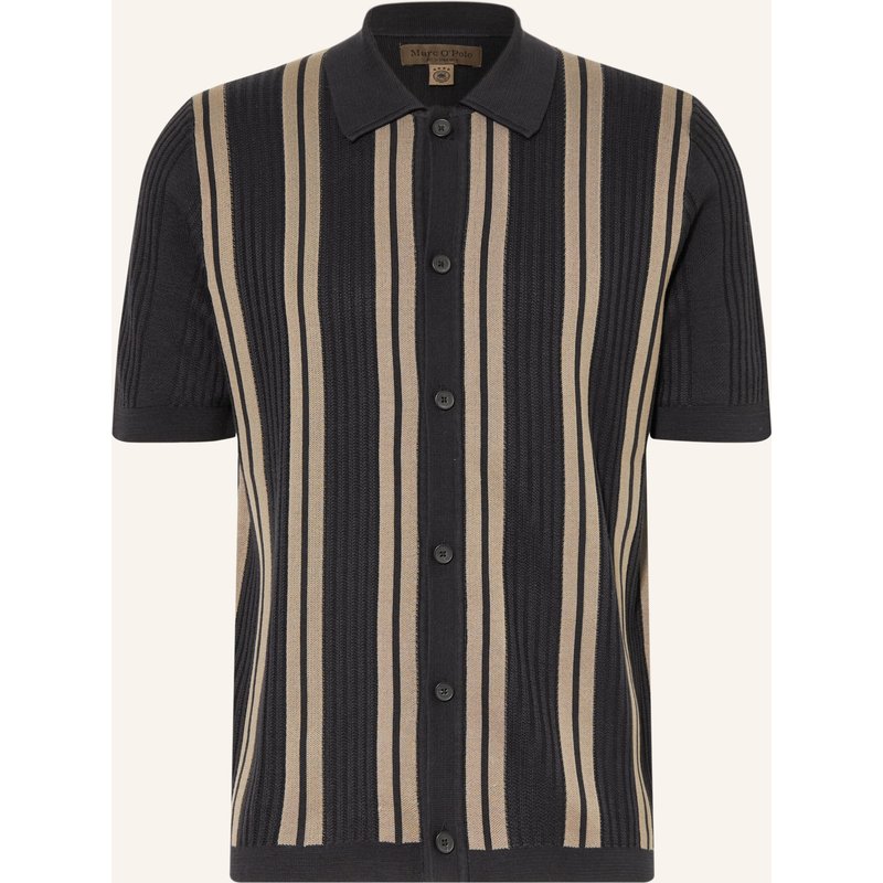 Marc O'polo Strickhemd Regular Fit blau
