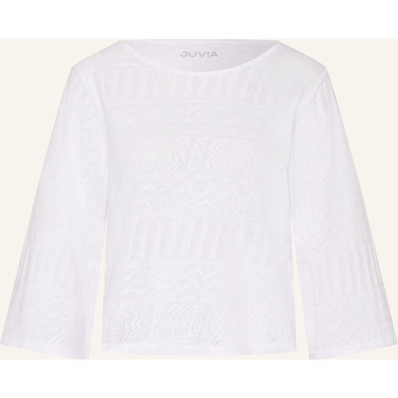 Juvia Pullover Theresa Mit 3/4-Arm weiss