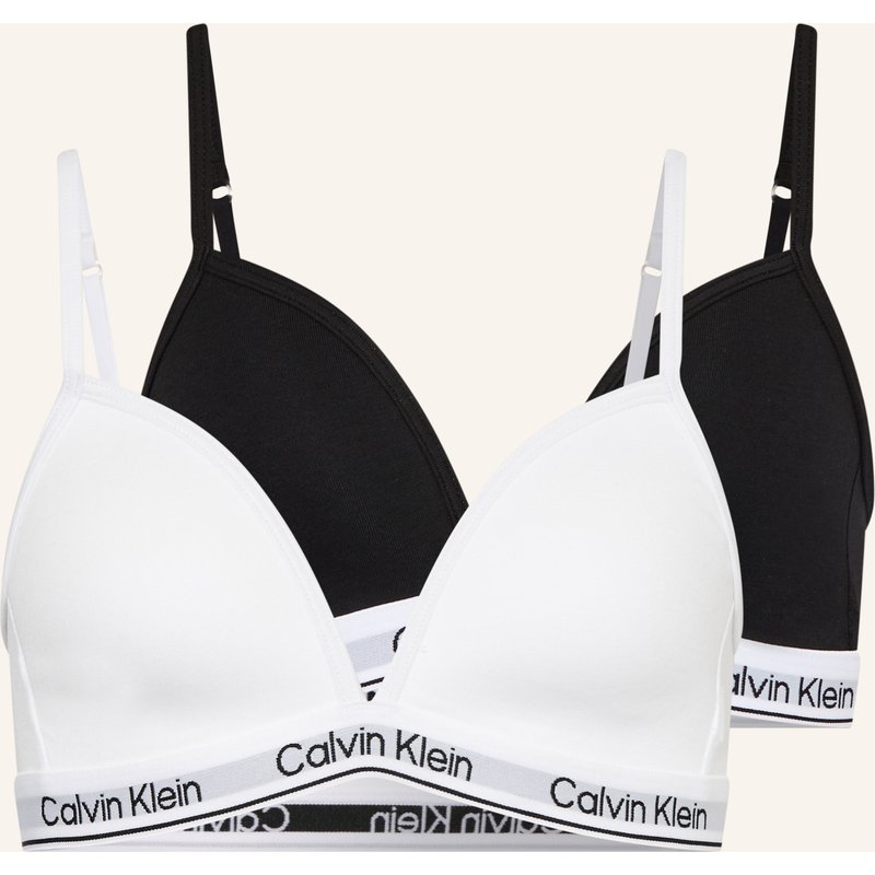 Calvin Klein 2er-Pack Bustiers Icon Cotton Stretch weiss