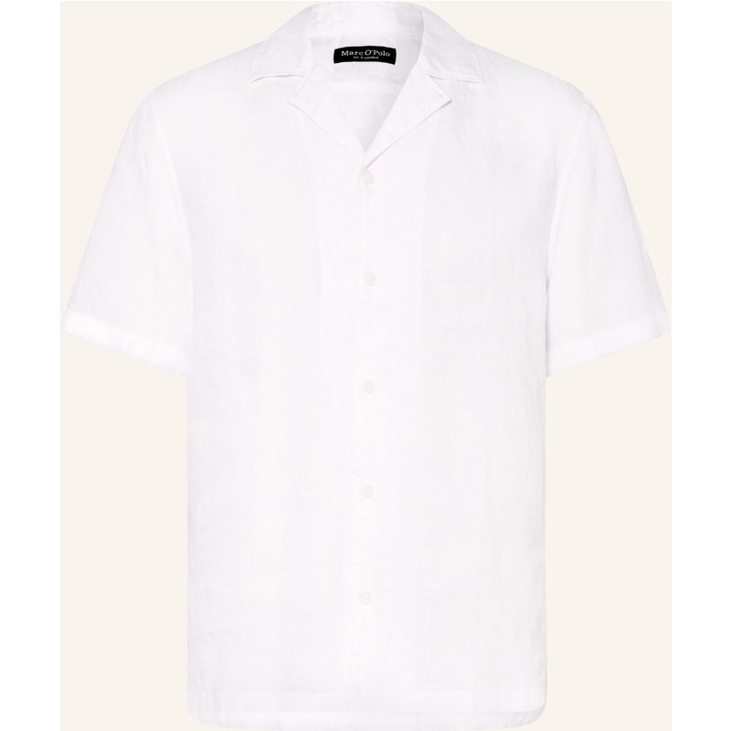 Marc O'polo Resorthemd Regular Fit Aus Leinen weiss