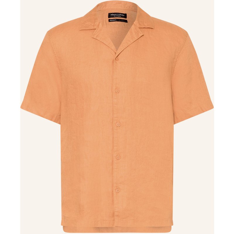 Marc O'polo Resorthemd Regular Fit Aus Leinen orange