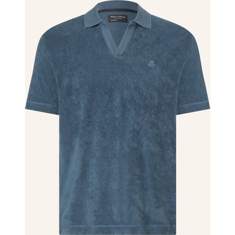 Marc O'polo Frottee-Poloshirt blau