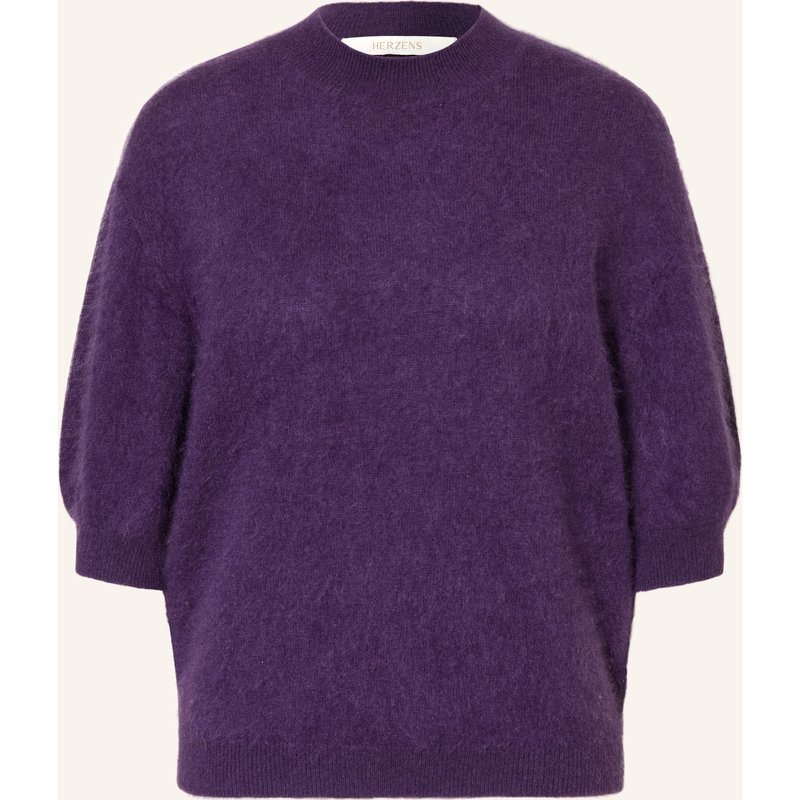 Herzens Strickshirt Leni Aus Cashmere lila