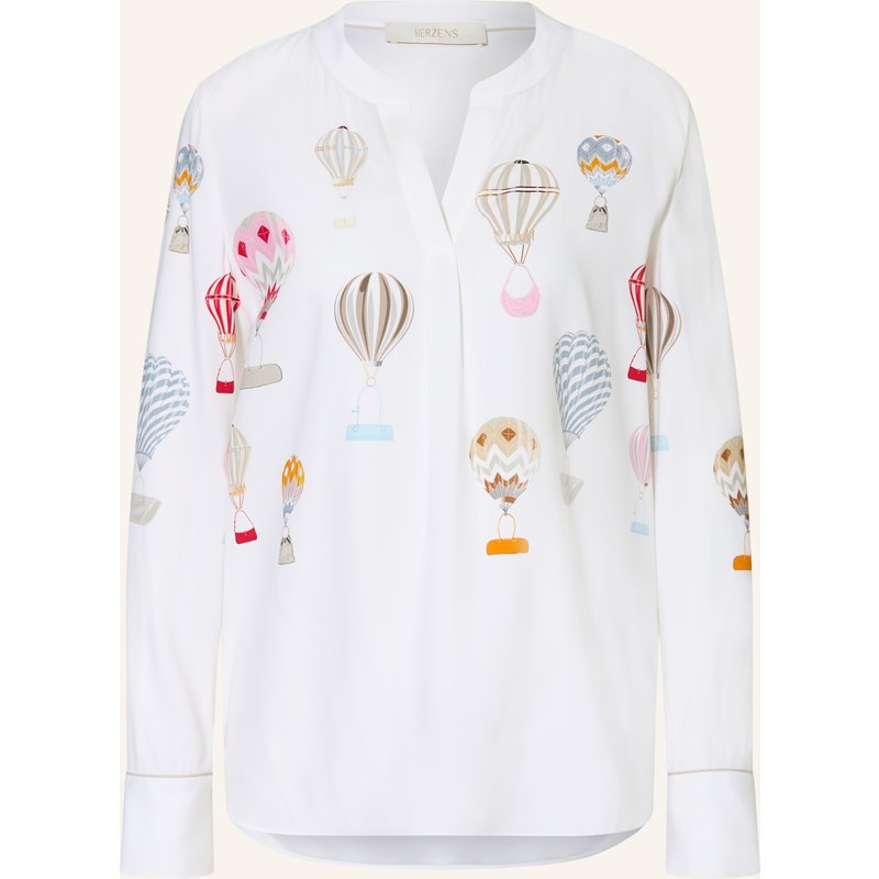 Herzens Blusenshirt Aus Seide weiss