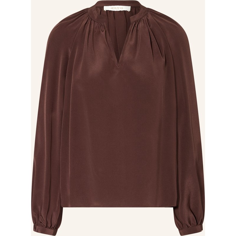 Herzens Blusenshirt Aus Seide rot