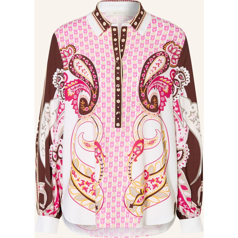 Herzens Blusenshirt Aus Seide pink