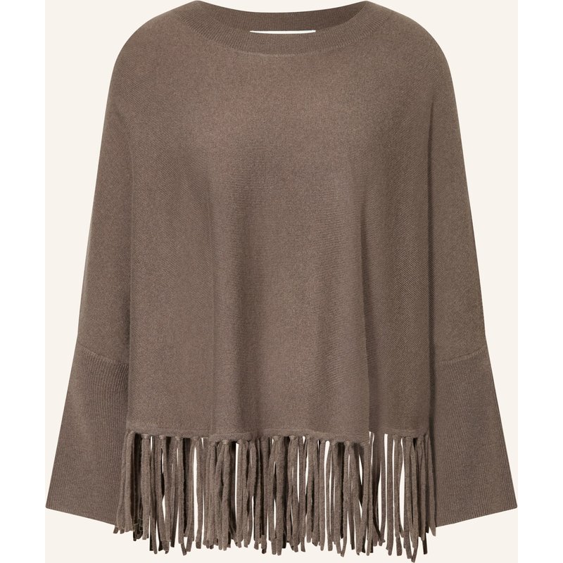 Herzens Poncho Maja Mit Cashmere beige