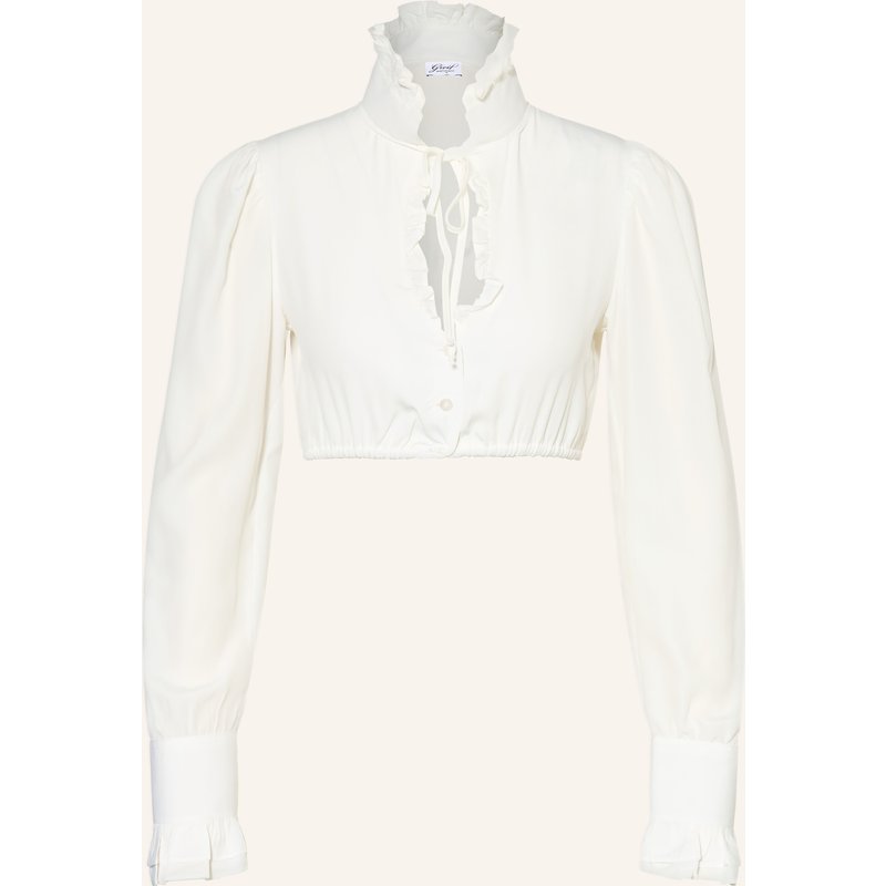 Wallmann Dirndlbluse Mt Rüschen weiss