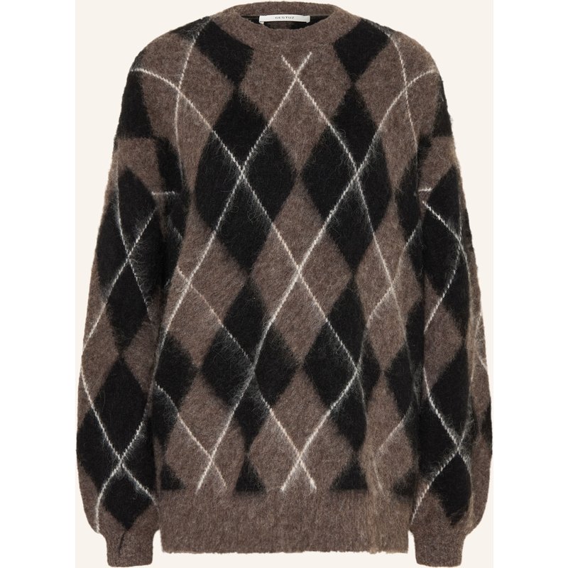 Gestuz Oversized-Pullover Gzsida Mit Alpaka braun