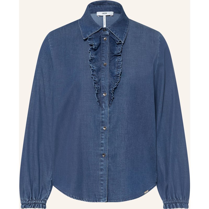 Cinque Hemdbluse Ciphilipo In Jeansoptik Mit Rüschen blau