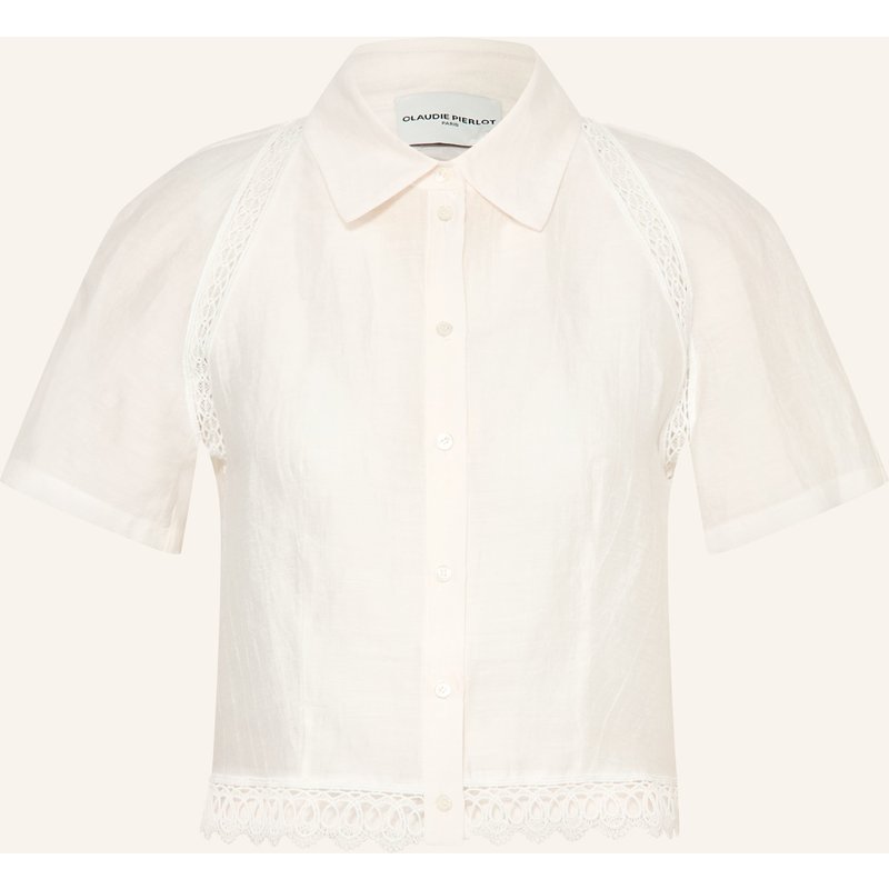 Claudie Pierlot Hemdbluse Mit Spitze weiss