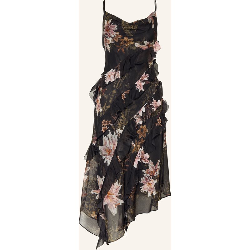 Allsaints Kleid Mit Volants schwarz
