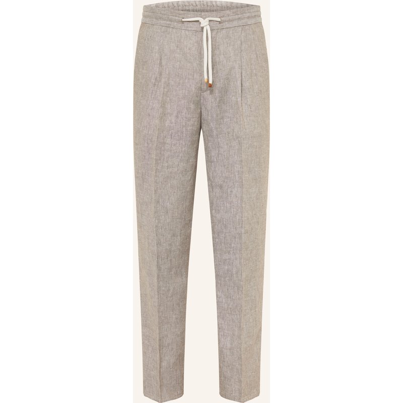 Brunello Cucinelli Chino Regular Fit Mit Leinen braun