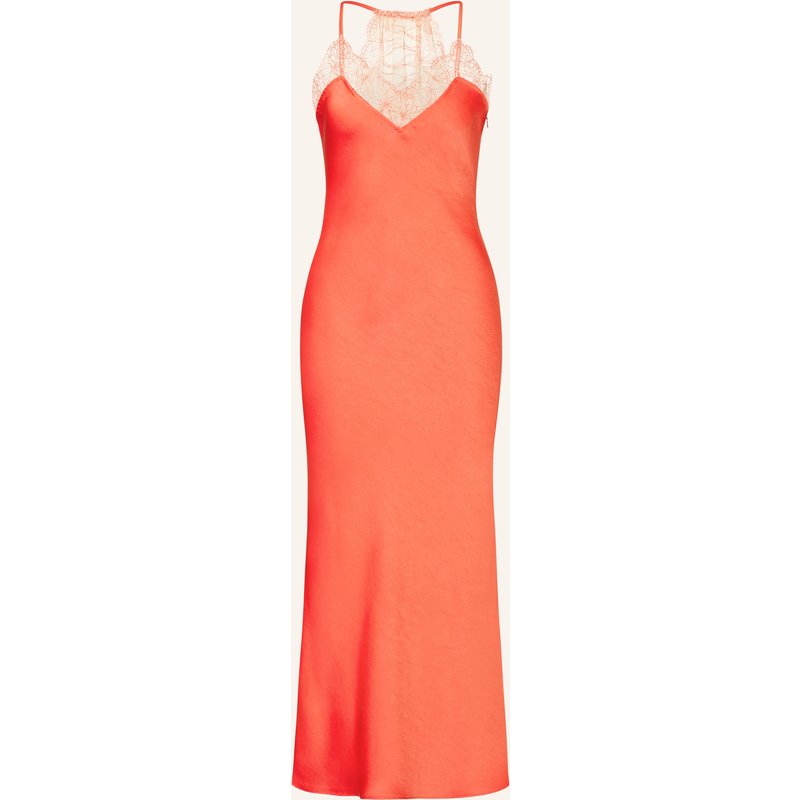 Claudie Pierlot Satinkleid Mit Spitze orange