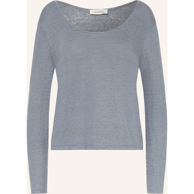American Vintage Longsleeve Dualy Aus Leinen grau