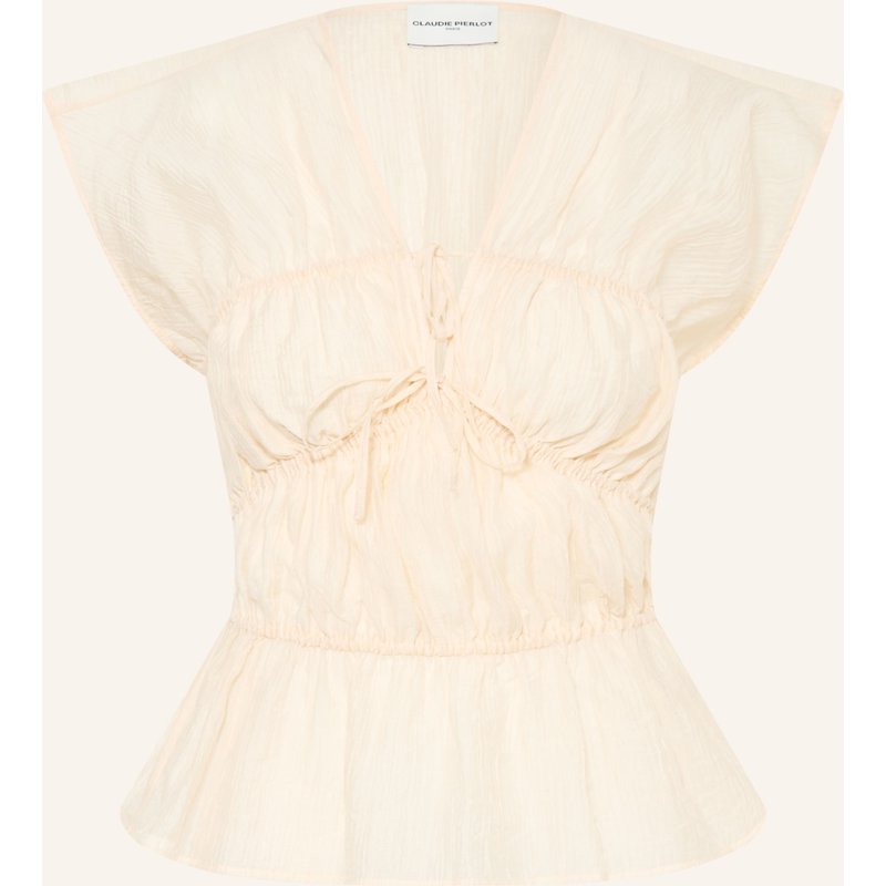 Claudie Pierlot Blusenshirt Mit Rüschen beige