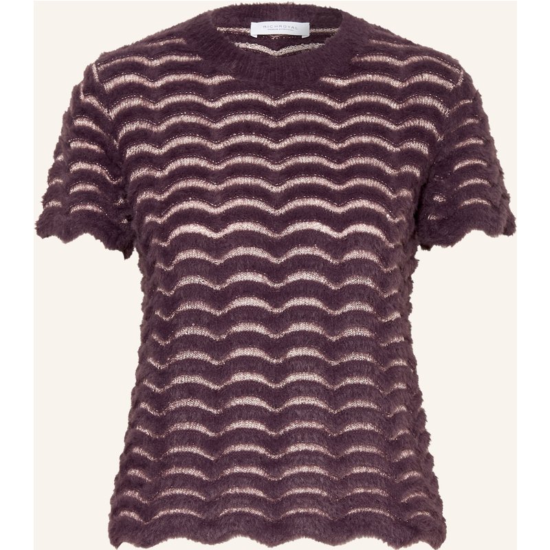 Rich & Royal Strickshirt Mit Pailletten lila