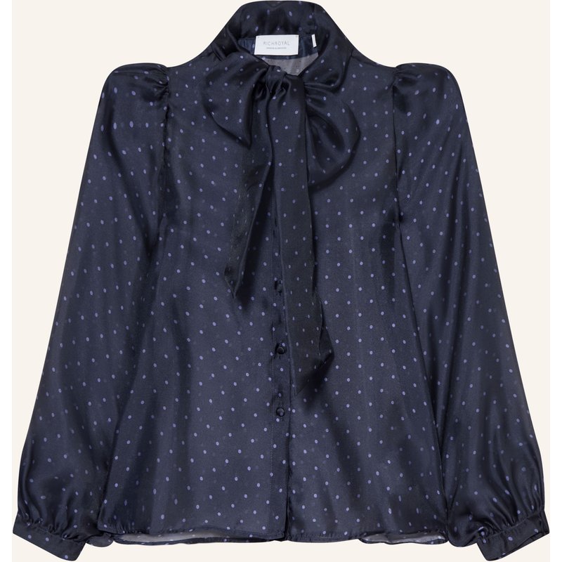 Rich & Royal Schluppenbluse blau