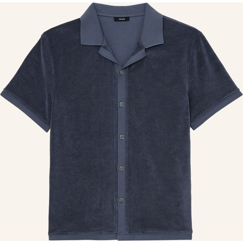 Reiss Resorthemd Eden Regular Fit Aus Frottee blau