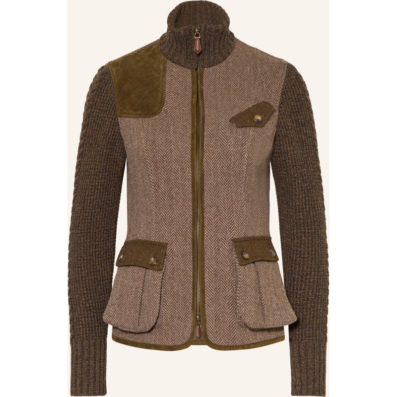 Habsburg Strickjacke Cleo Im Materialmix braun