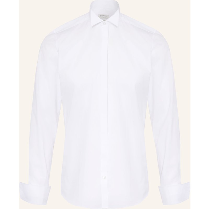 Olymp Smoking-Hemd Level Five Body Fit Mit Umschlagmanschette weiss